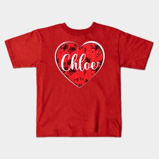I Love chloe First Name I Heart chloe Kids T-Shirt